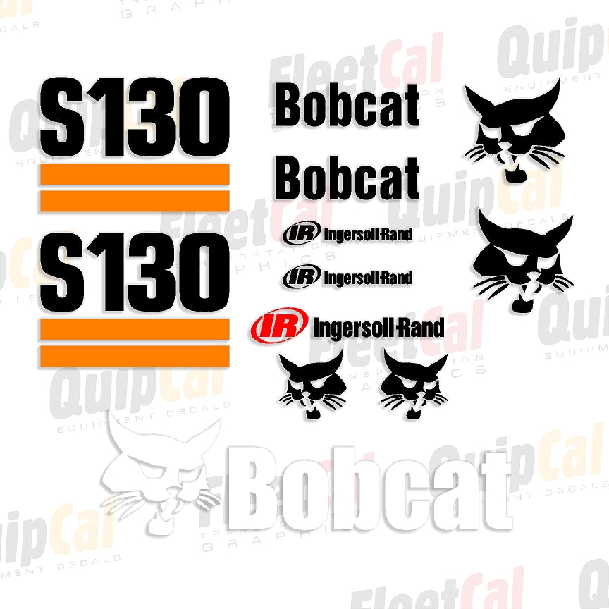 Bobcat S130 Skid Steer Vinyl Decal Sticker Set – 25 Pieces – Aftermarket USA