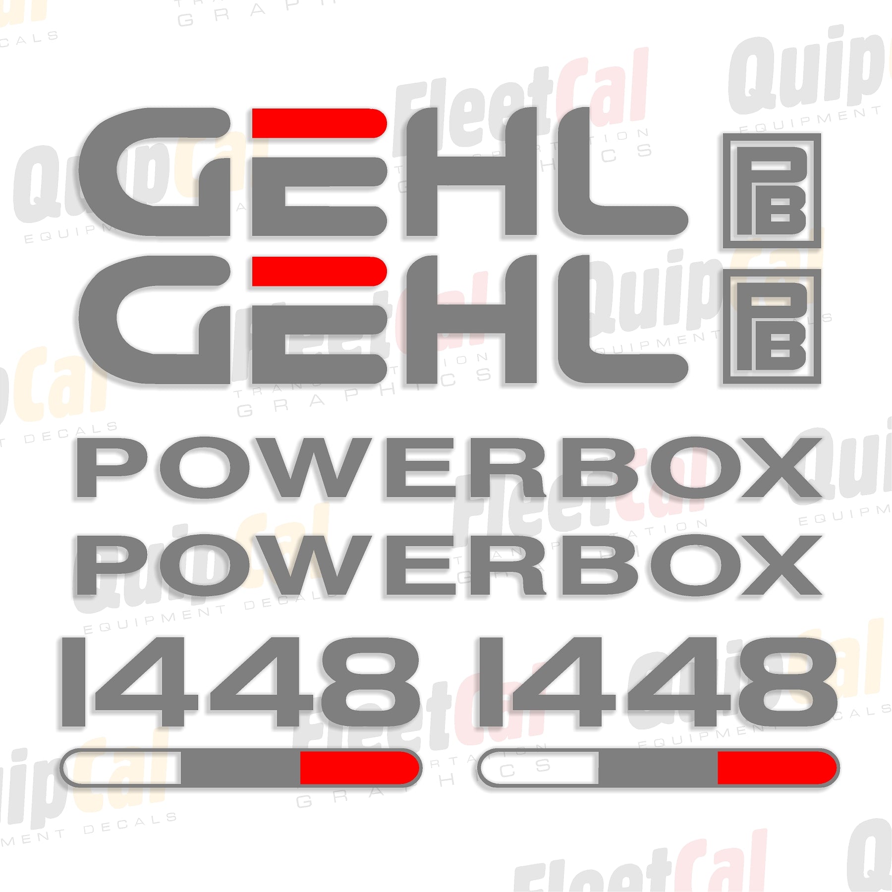 Gehl 1448 Powerbox Paver Marking Decal Set – Truck and Equipment