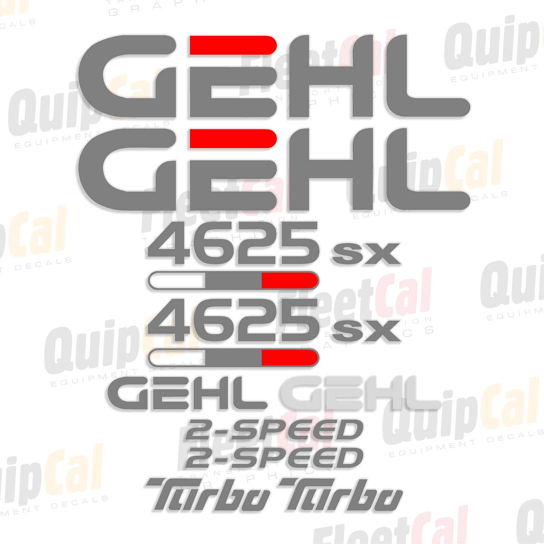 Gehl 4625 SX Skid Loader Marking Decal Set – Truck and Equipment