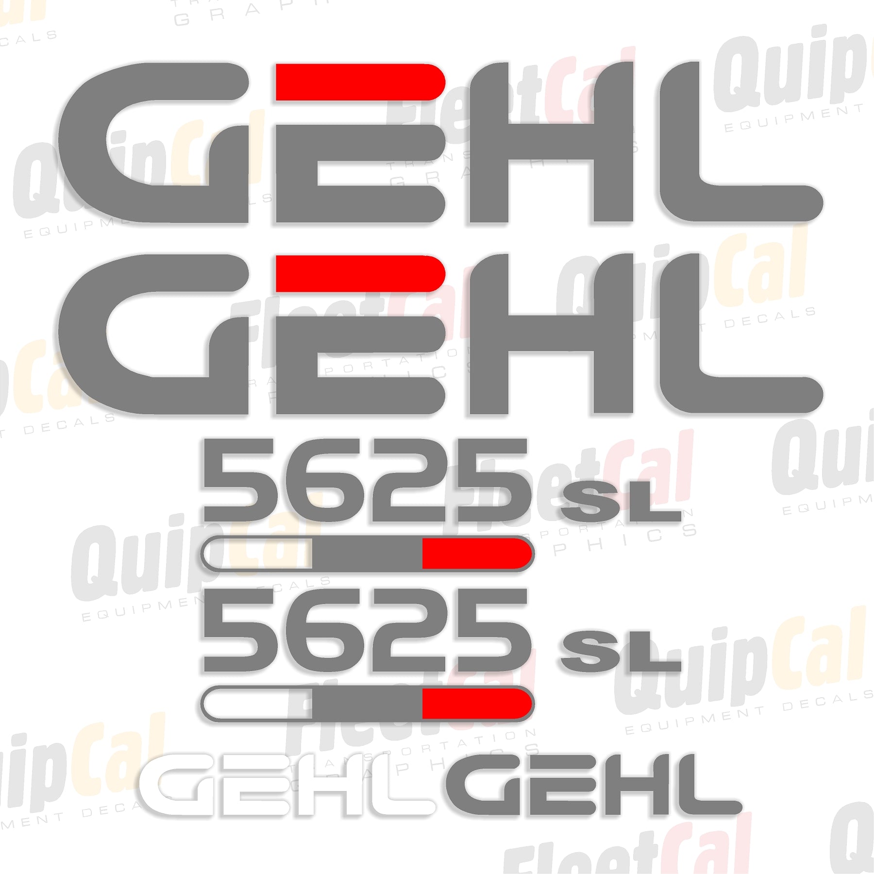 Gehl 5625 SL Skid Loader Marking Decal Set – Truck and Equipment