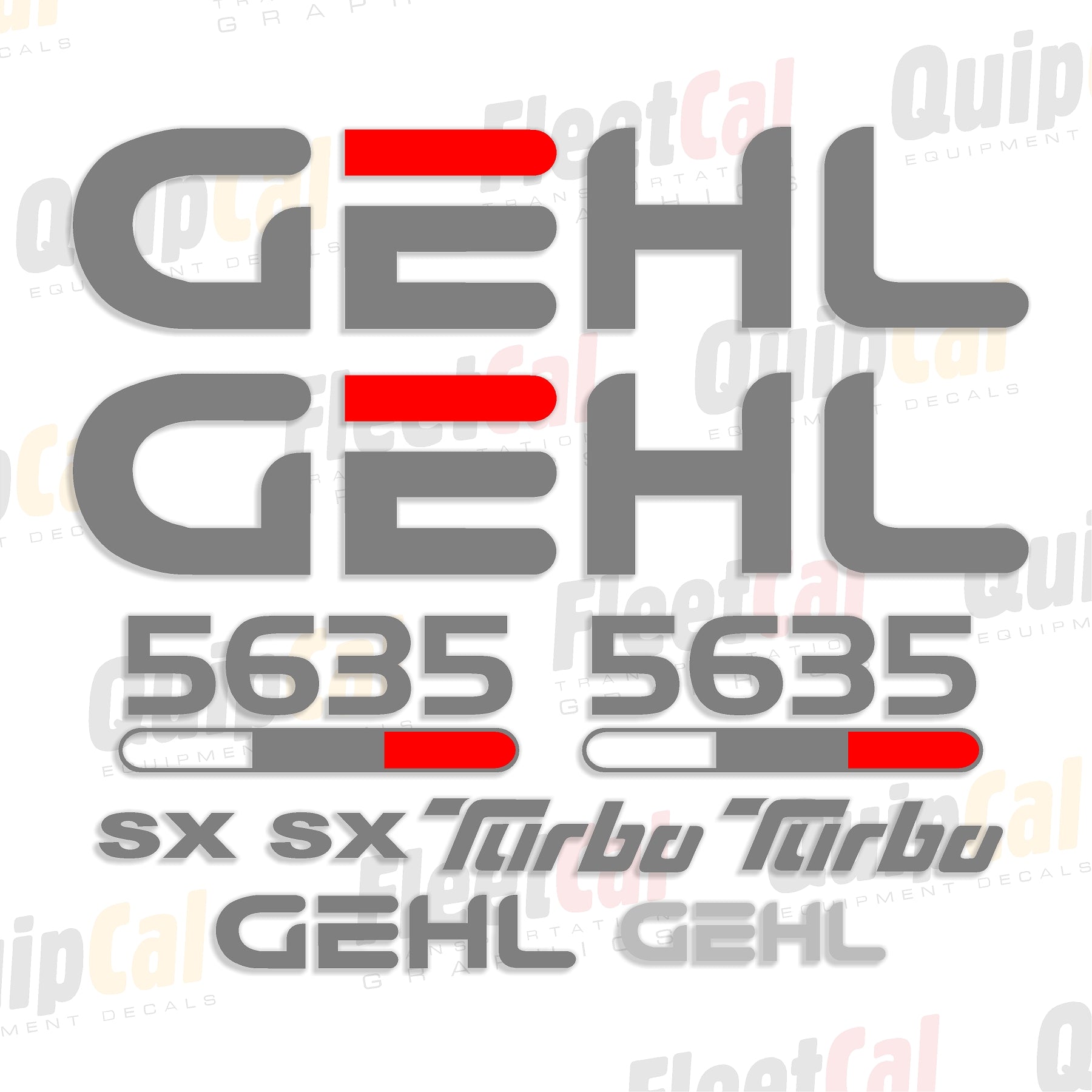 Gehl 5635 SX Skid Loader Marking Decal Set – Truck and Equipment