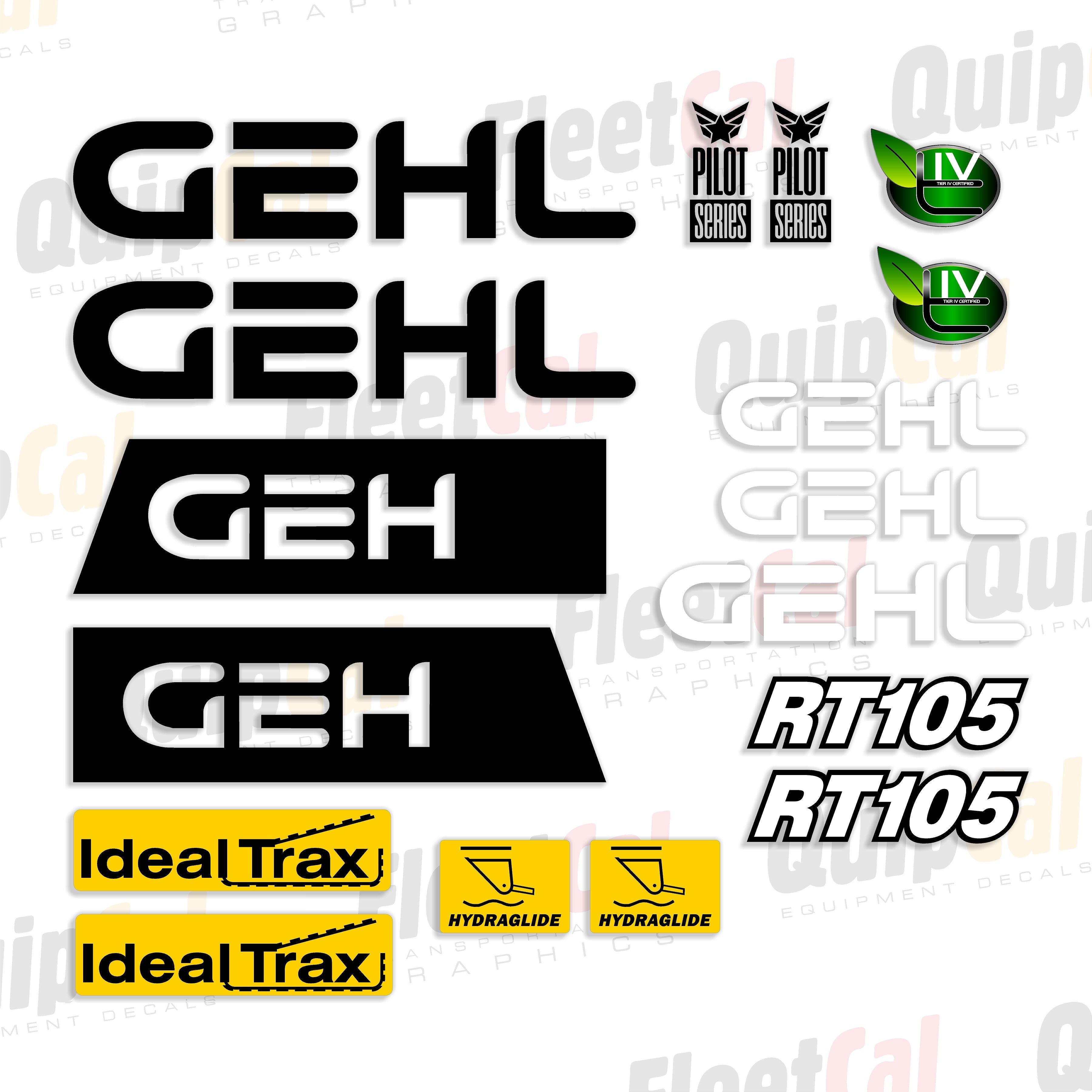 Gehl RT105 Compact Track Loader Decal Set – Truck and Equipment Decals