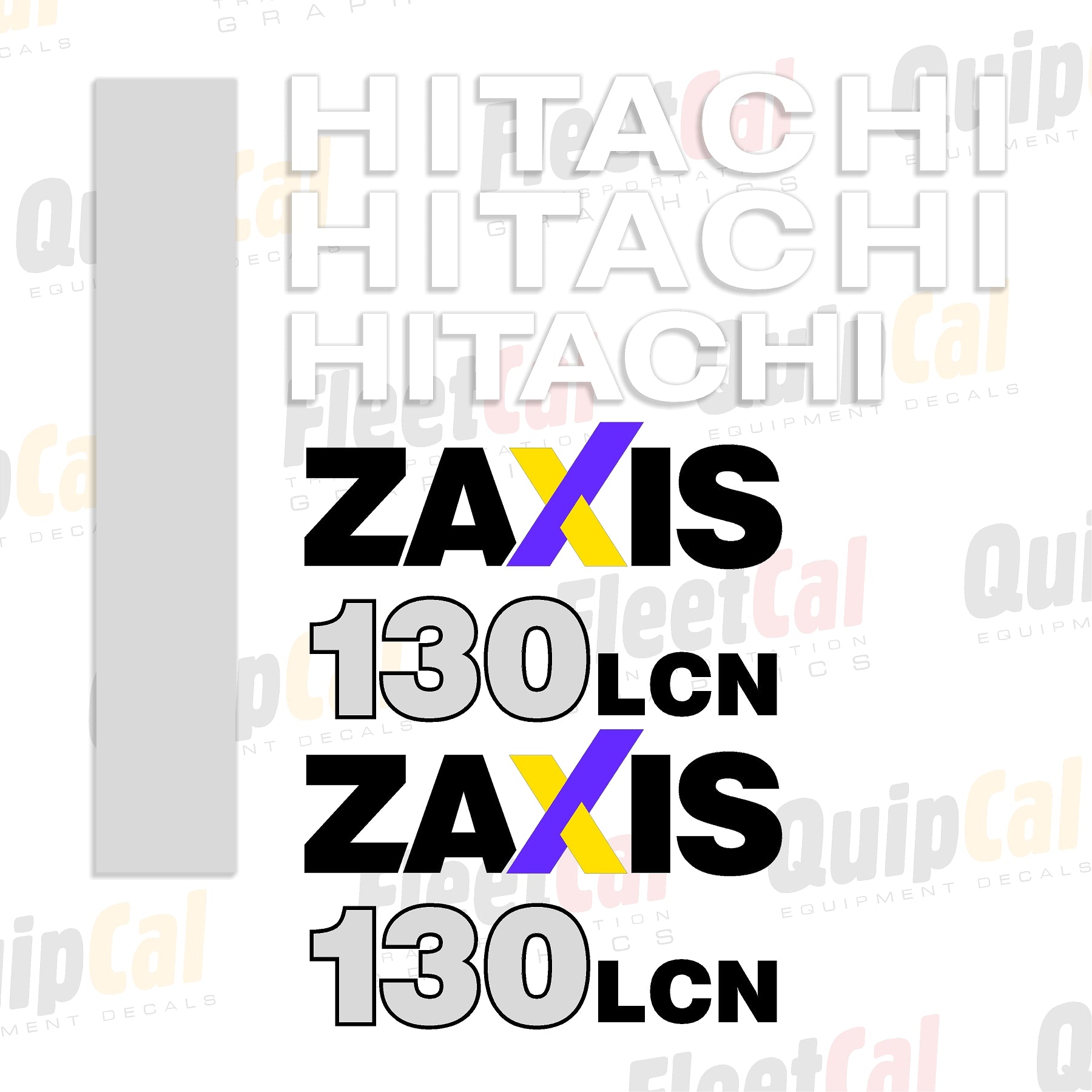京セラ　バッジ Hitachi Zaxis 130LCN-3 Excavator Marking Decal Set – Truck and
