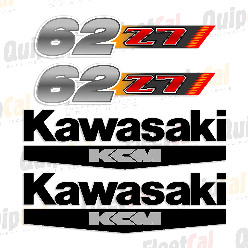 Kawasaki 62Z7 Wheel Loader Marking Decal Set – Truck and Equipment