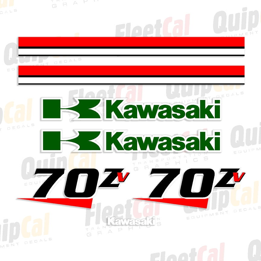 Kawasaki 70ZV Wheel Loader 2005 & Earlier Marking Decal Set