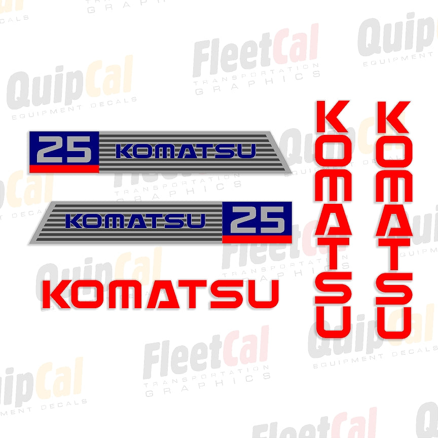 Komatsu FG25 Forklift Mid 1990s Model Marking Decal Set – Truck