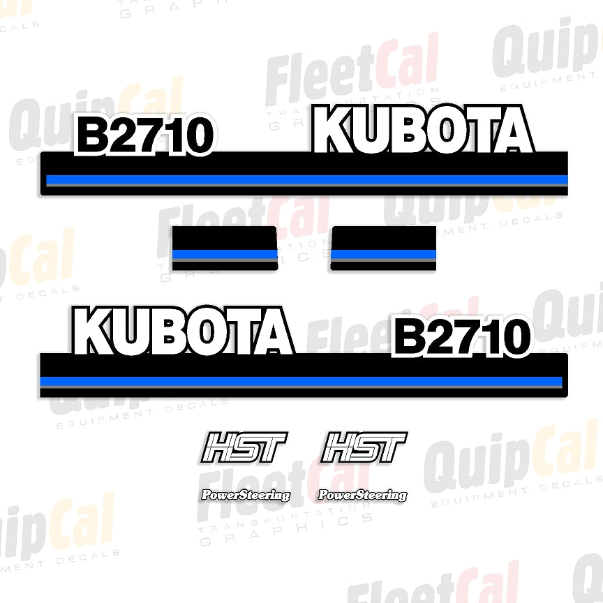 Kubota B2710 Tractor Marking Decal Set – Truck and Equipment Decals