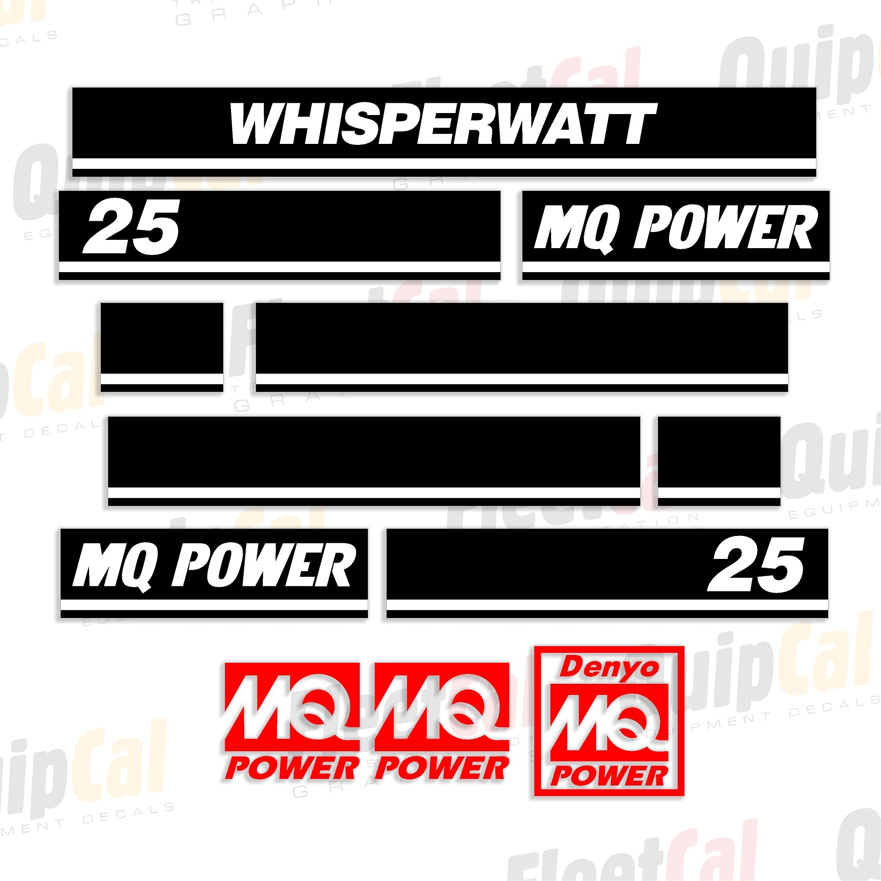 Set Of 2 Generac Generator Decals - Vinyl Stickers, Logo Design, Non-OEM