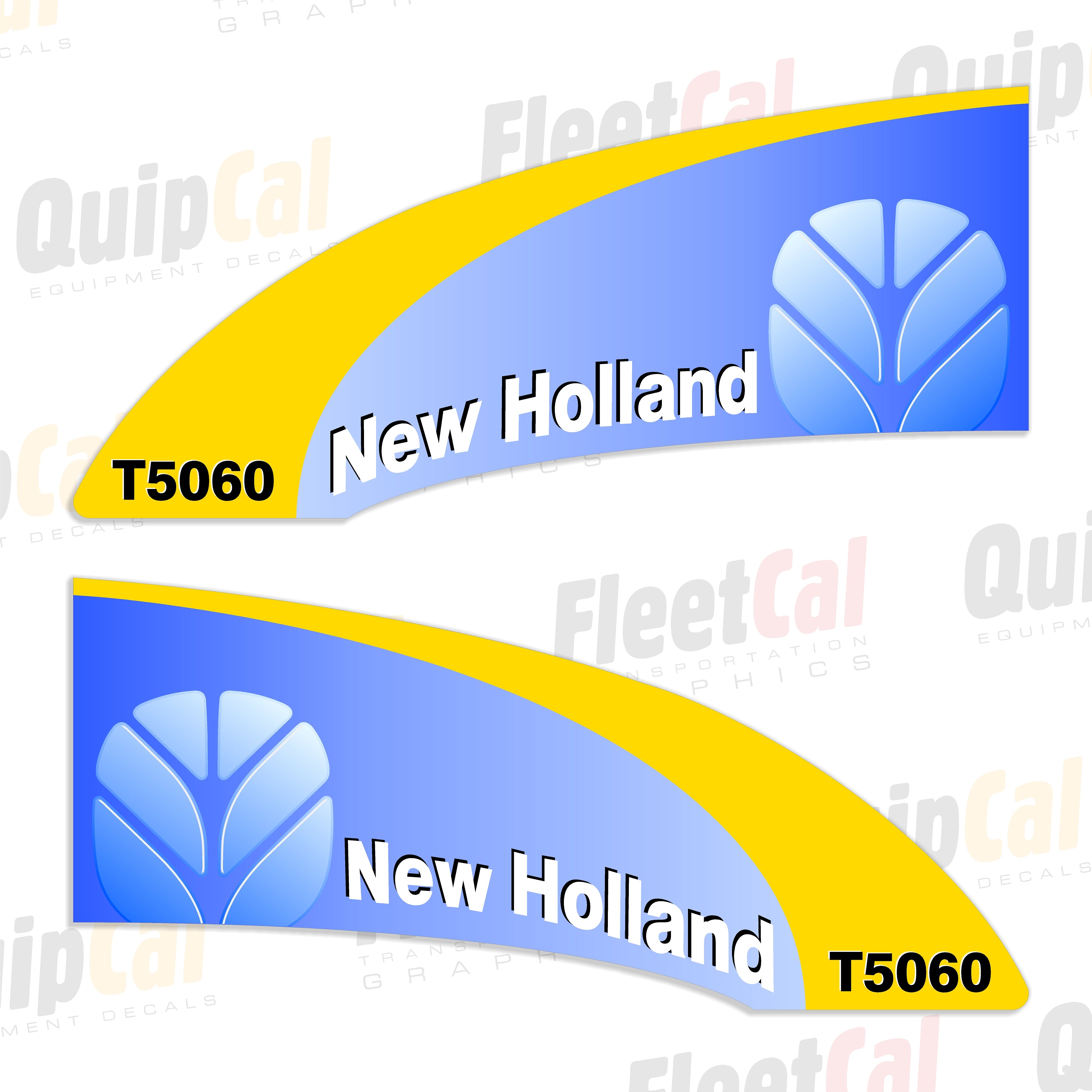 New Holland T5060 Tractor Hood Marking Decal Set – Truck and Equipment Decals