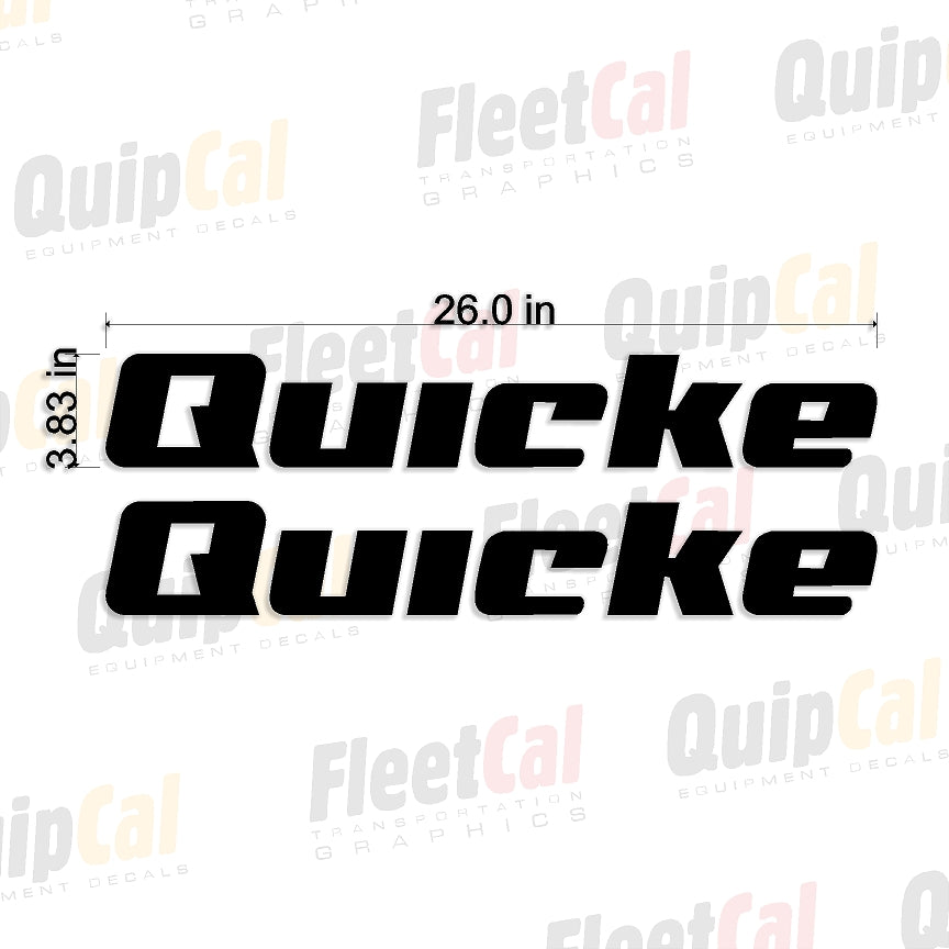 Quicke Logo Decals (1 PAIR Various Colors)