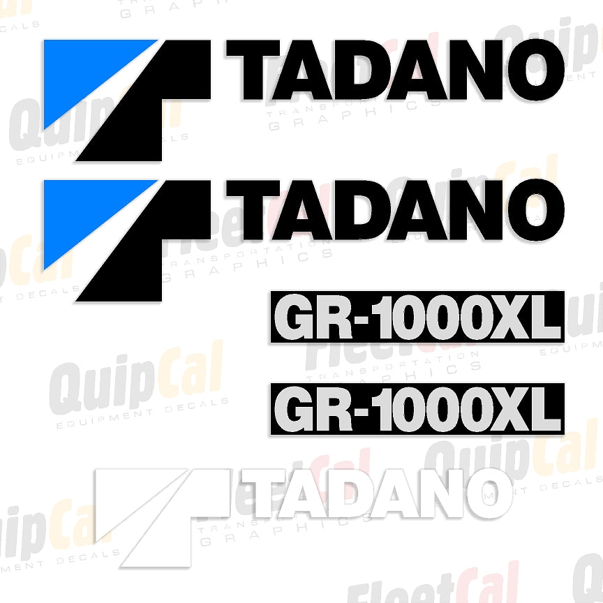 Tadano GR-1000XL Rough Terrain Crane Marking Decal Set – Truck and 