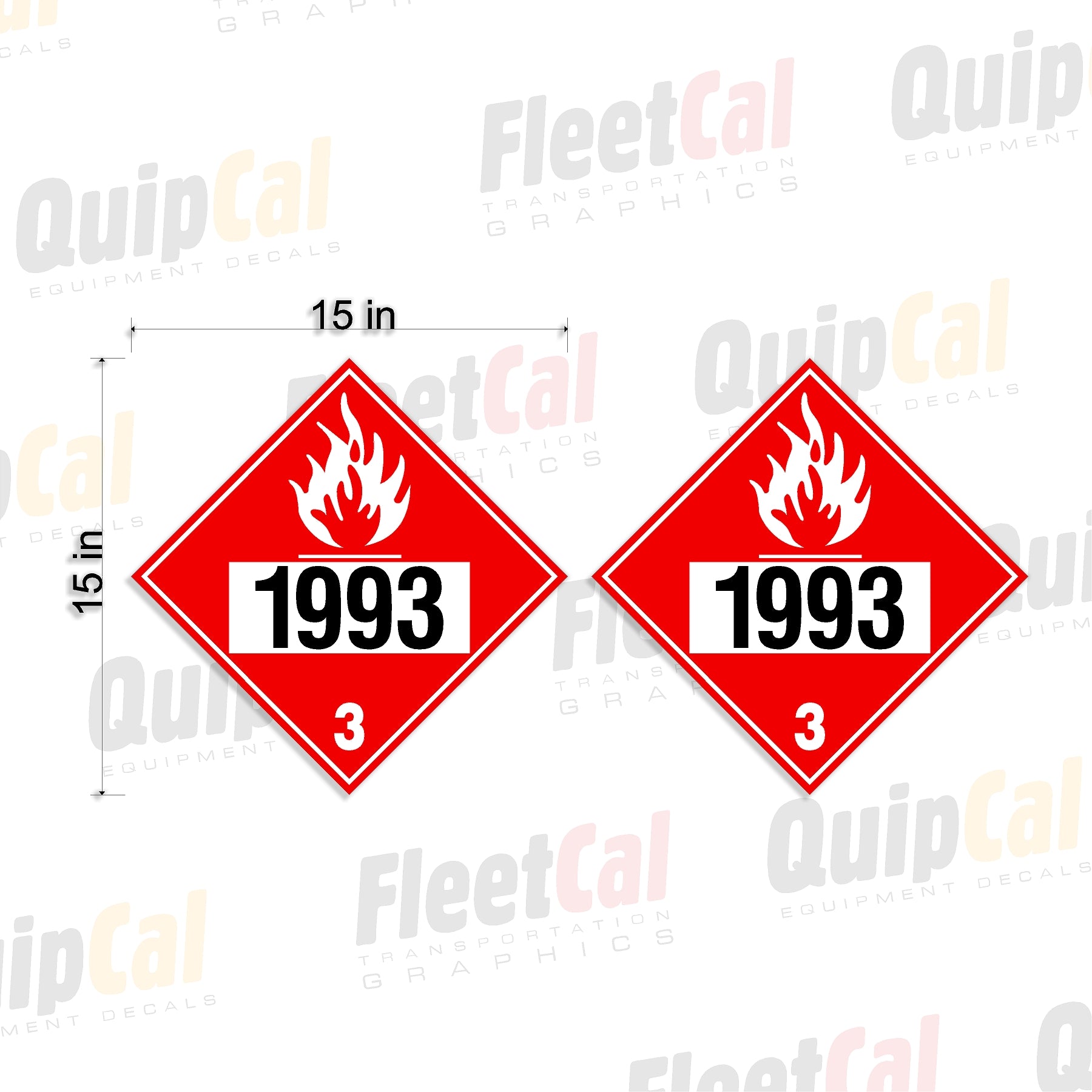 US DOT Placard 1993 Class 3 Diesel Fuel Decals 1 PAIR Truck And us-dot-placard-1993-class-3-diesel-fuel-decals-1-pair-truck-and