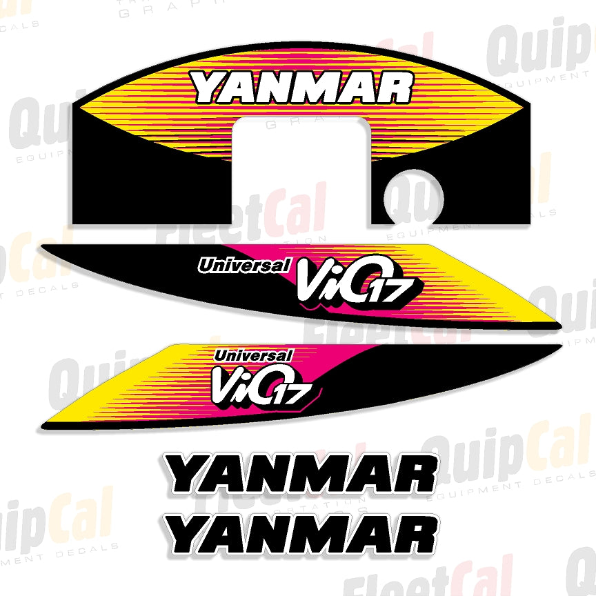 Yanmar Vio 17 Universal Excavator Marking Decal Set – Truck and
