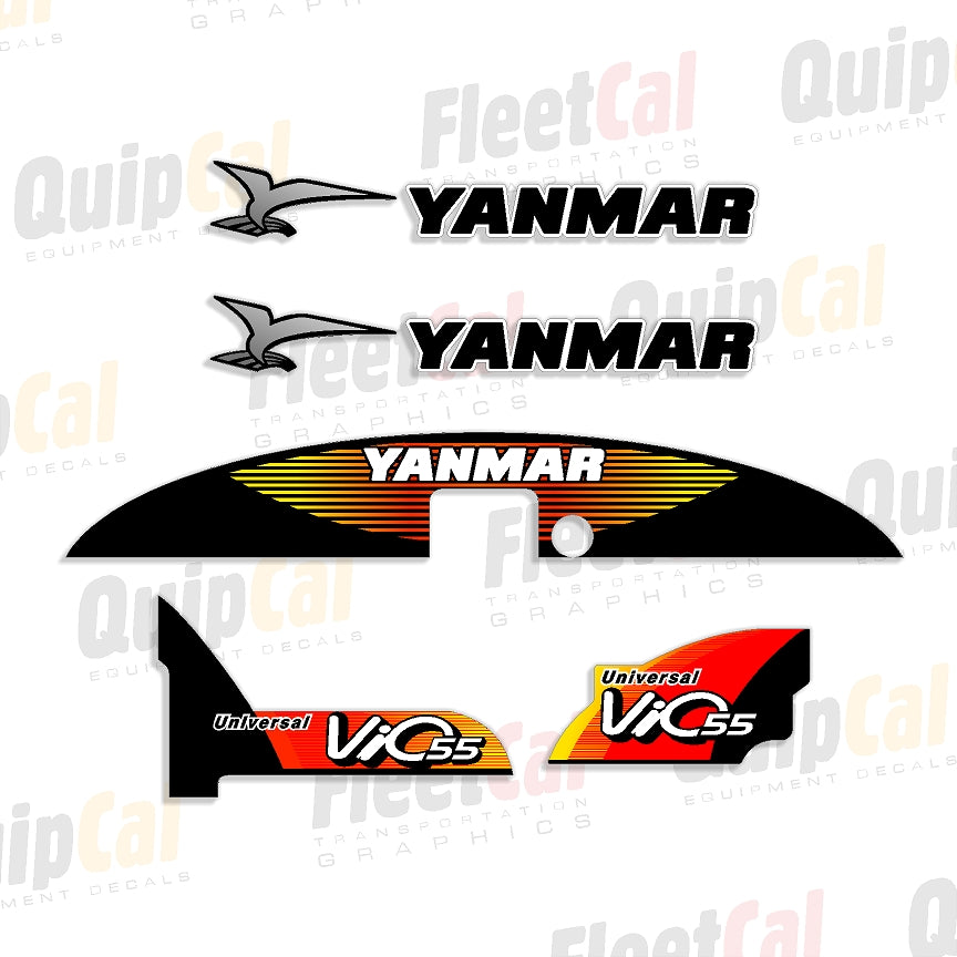 Yanmar Vio 55-5 Universal Excavator Marking Decal Set – Truck and