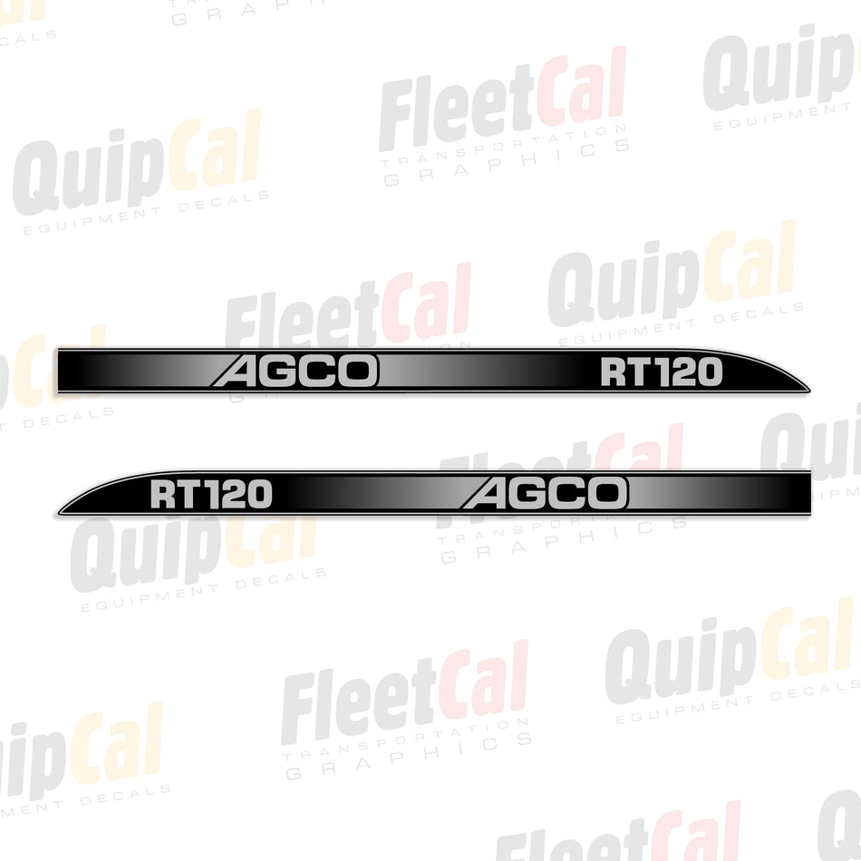 Agco RT120 Tractor Hood Decal Set