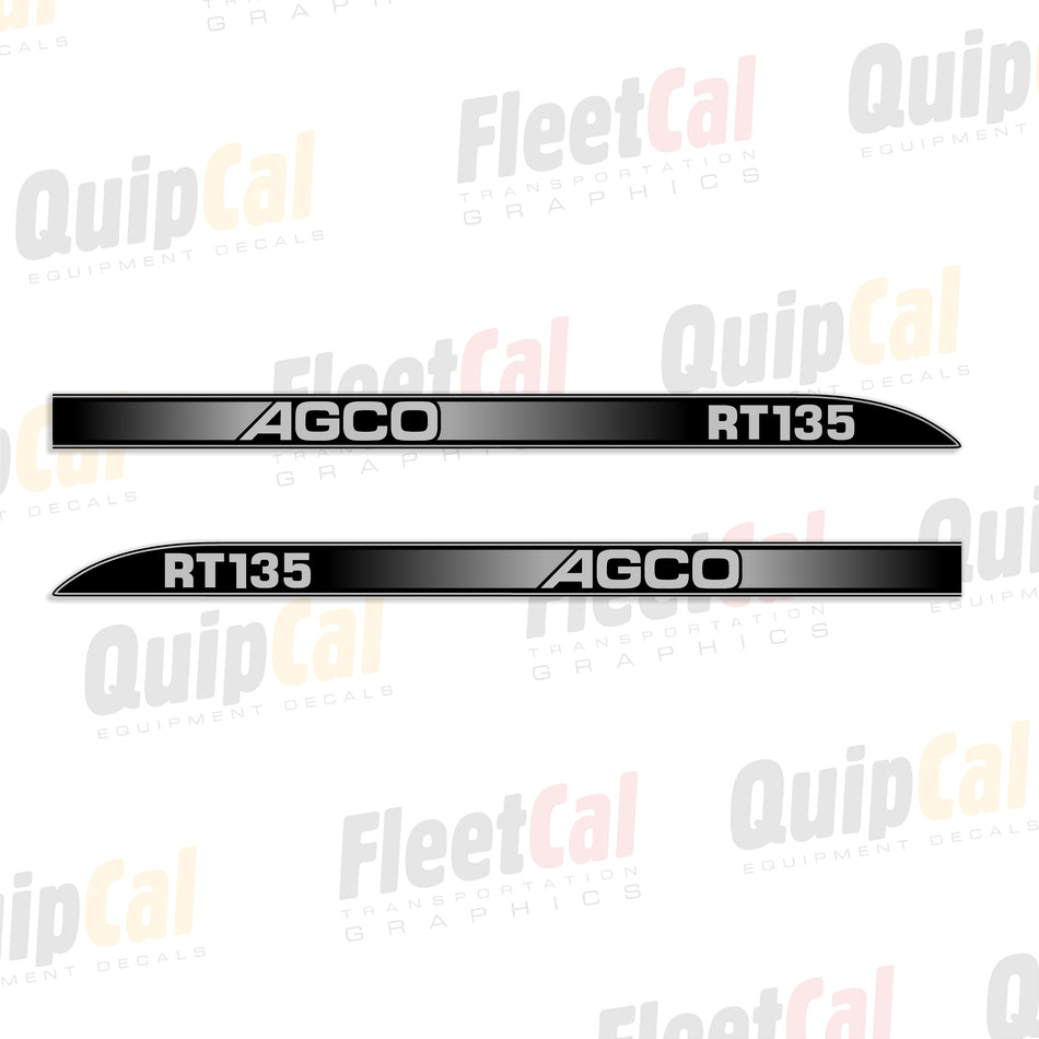 Agco RT135 Tractor Hood Decal Set