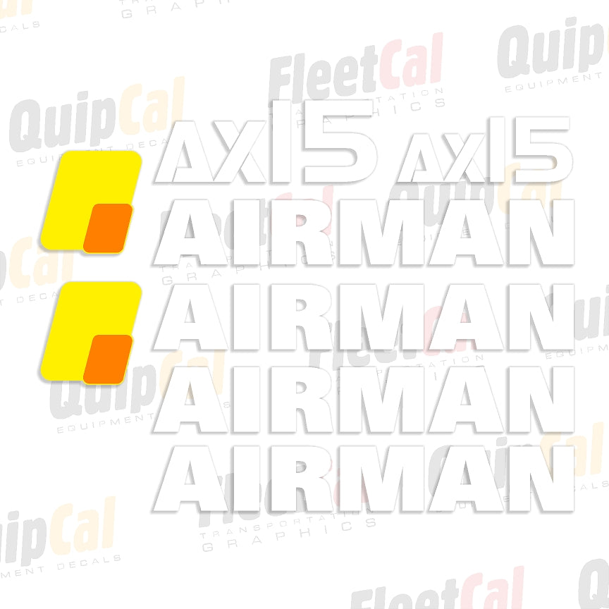 Ax15 Shift Pattern Sticker Airman AX15 Excavator Marking Decal Set – Truck and Equipment Decals