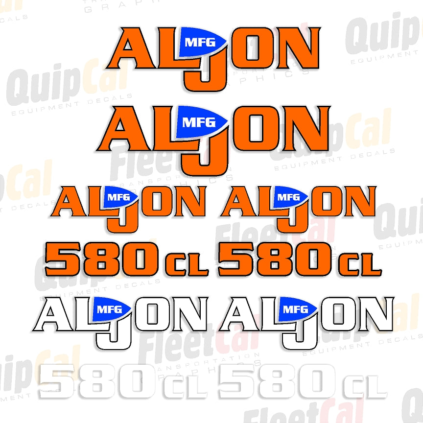 Aljon Writing Al-Jon 580CL Scrap Processor Marking Decal Set – Truck and Equipment Decals