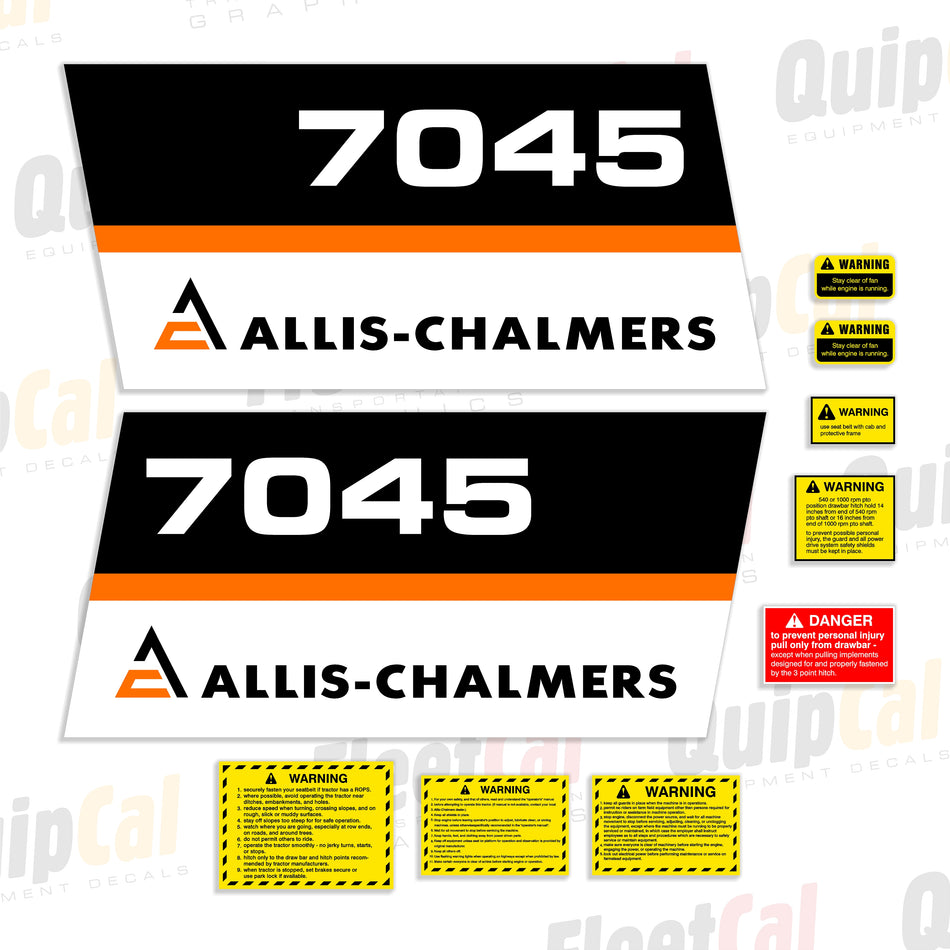 Allis-Chalmers 7045 Tractor Decal Set