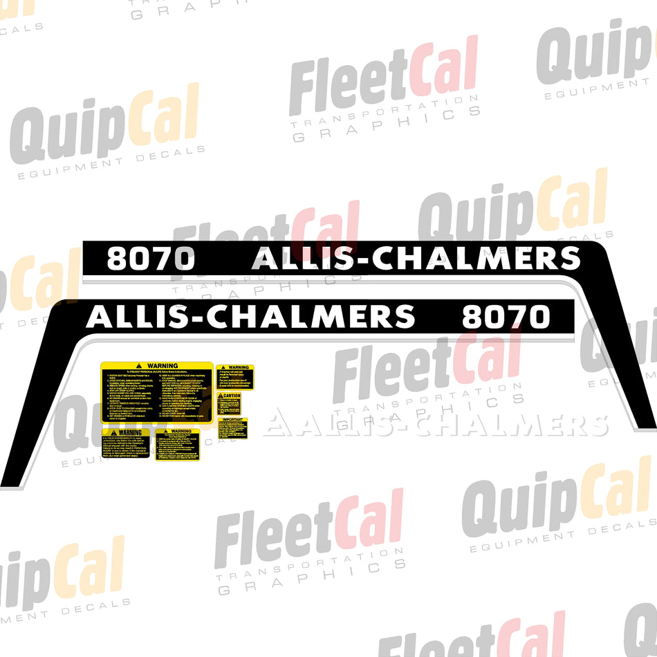 Juego de calcomanías para marcado Allis-Chalmers 8070