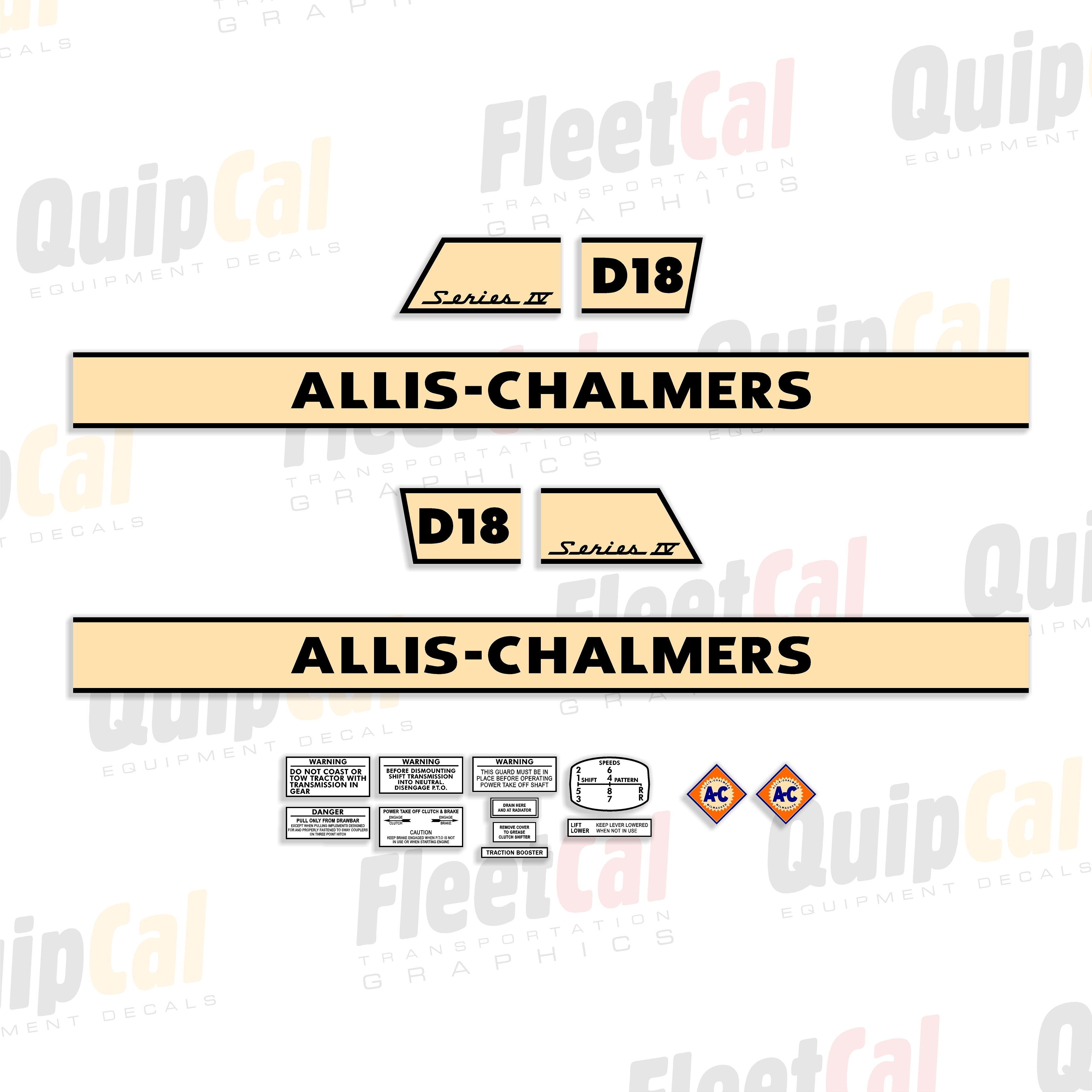Allis-Chalmers Tractor Decals