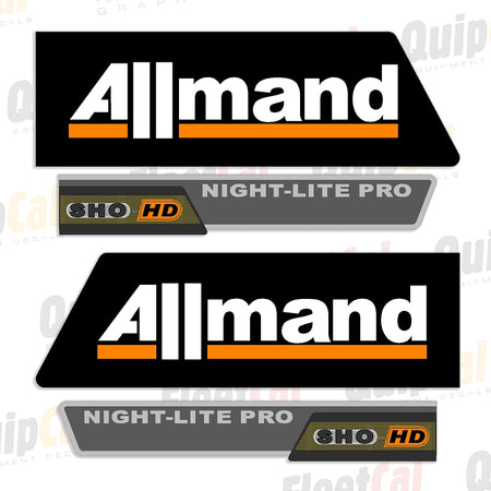 Allmand Light Tower Decals