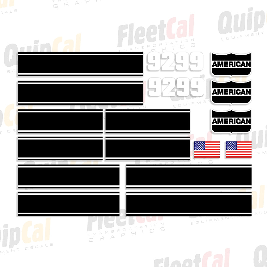 American Crane 9299 Marking Decal Set – Truck and Equipment Decals