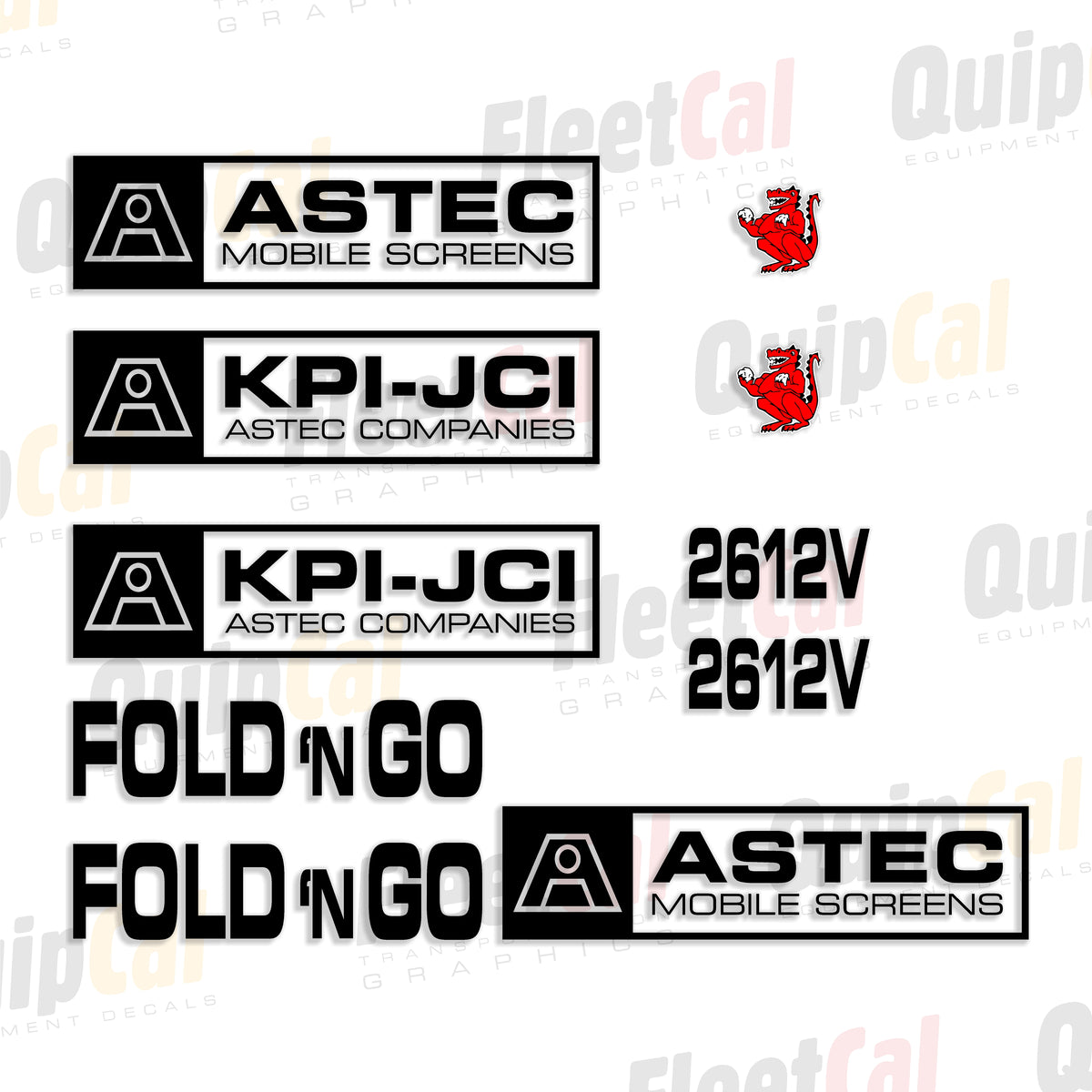 Astec KPI-JCI Screen and Crusher Decals