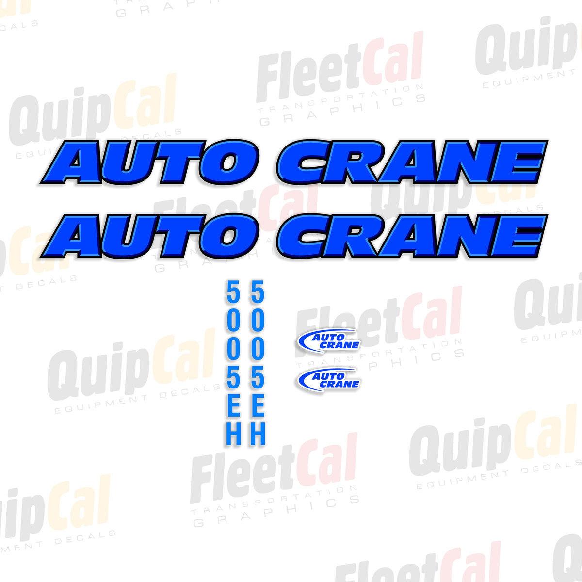 Autocran Auto Crane 5005EH Mechanic's Crane Late Model Marking Decal Set – Truck ...