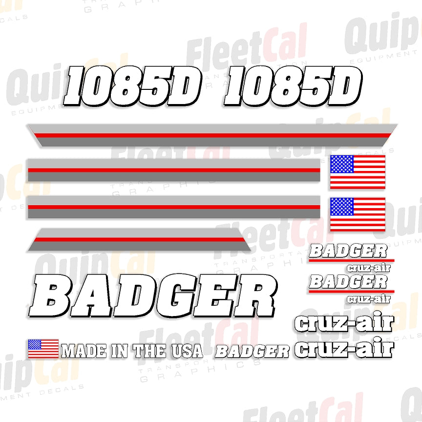 Badger Excavator Decals