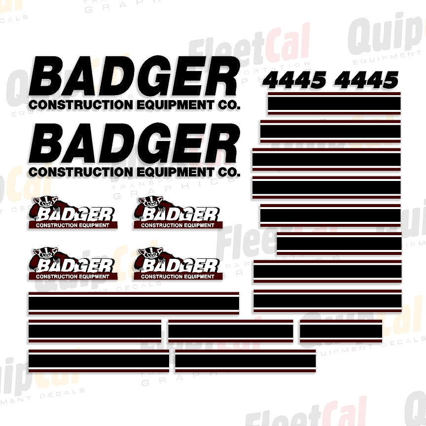 Badger 4445 Rough Terrain Crane Marking Decal Set – Truck and Equipment ...