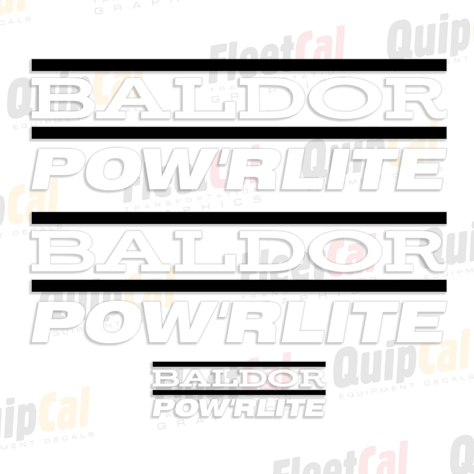Baldor Light Tower Decals