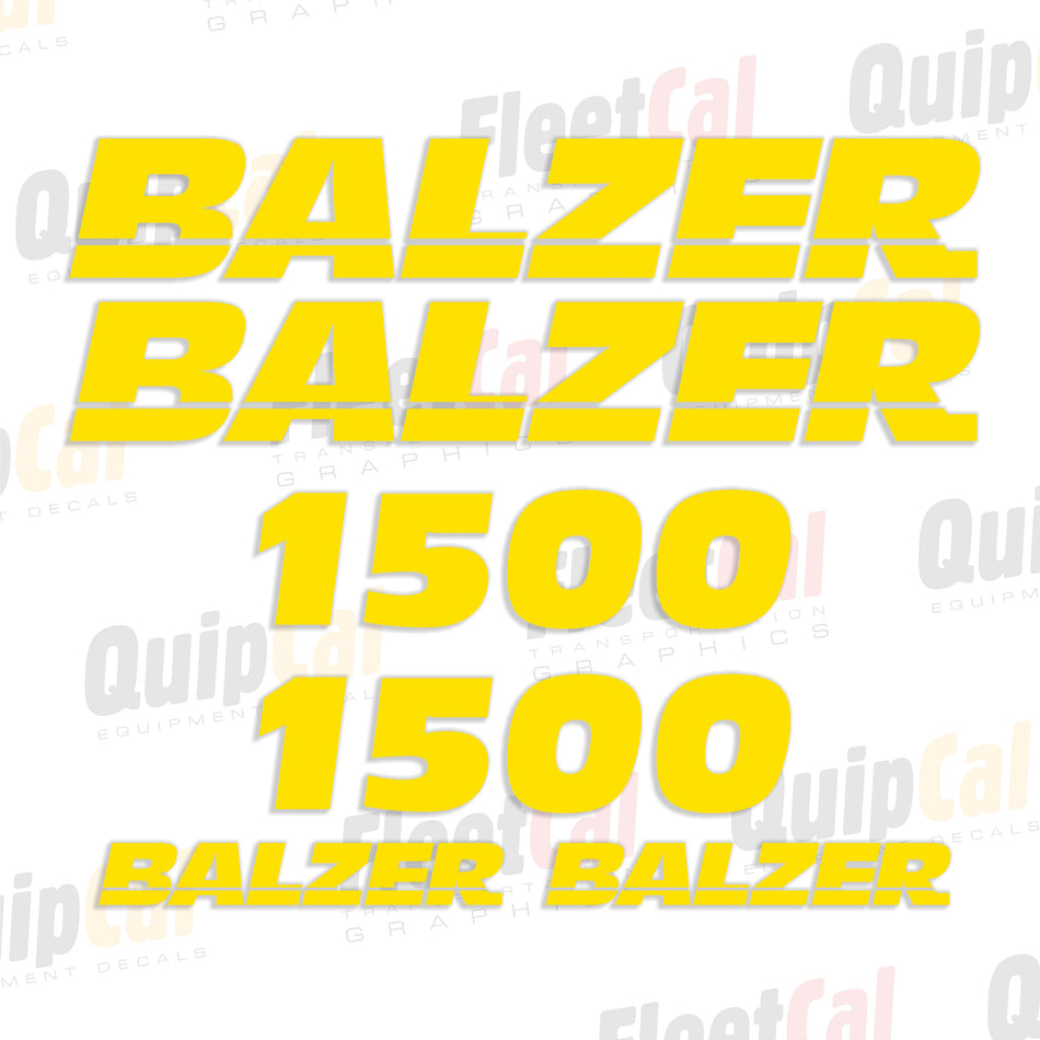 Balzer 1500 Stalk Chopper Flail Mower Decal Set