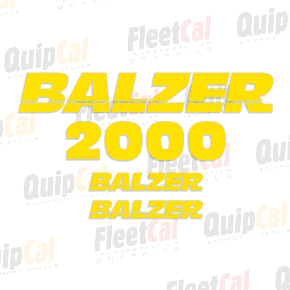 Balzer 2000 Stalk Chopper Flail Mower Decal Set