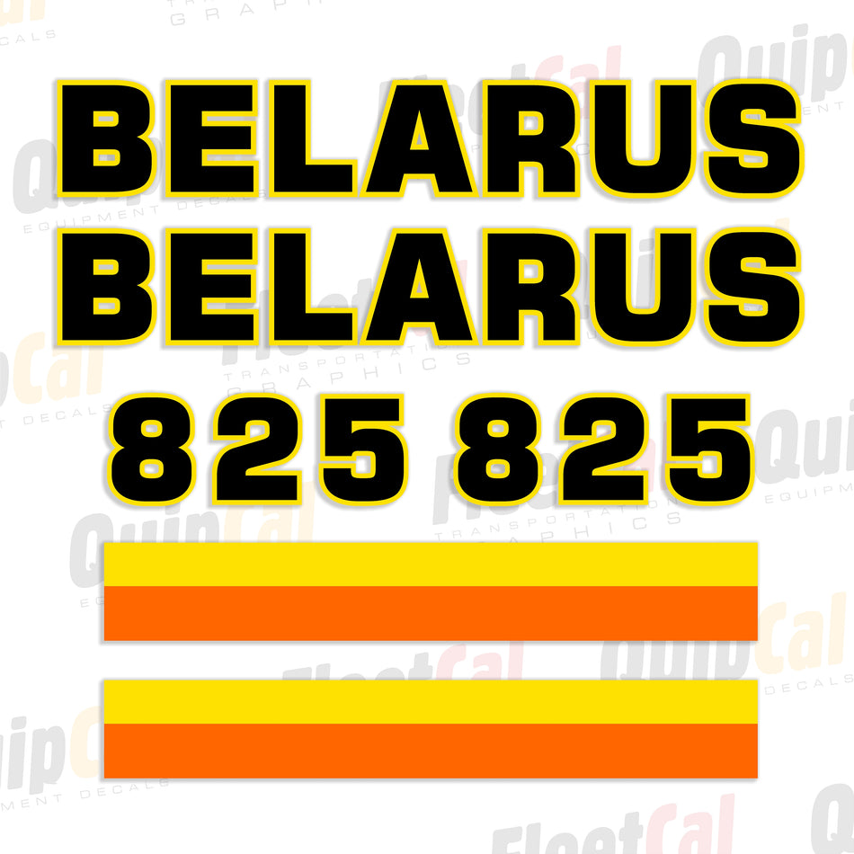 Belarus 825 Tractor Hood Decal set