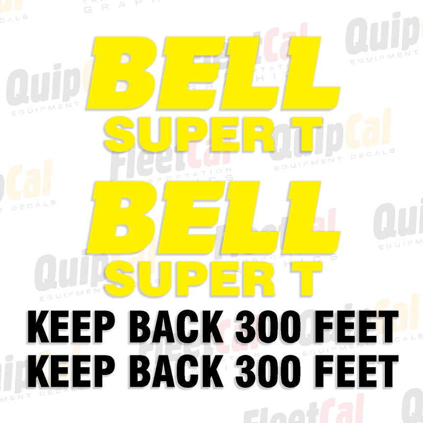 Bell Decals Bell Super T Feller Buncher Marking Decal Set – Truck and Equipment Decals