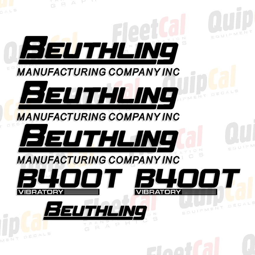 Beuthling B400T Vibratory Early Model Marking Decal Set – Truck and ...