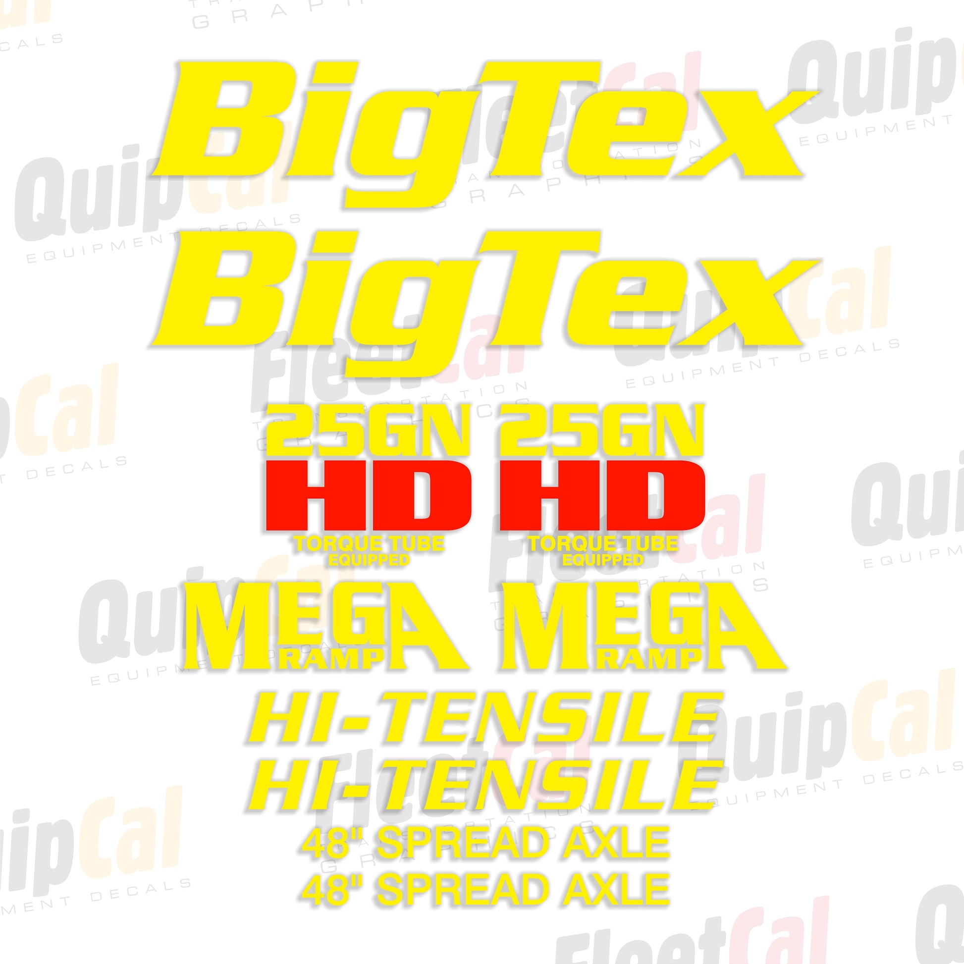 Big Tex 25GN-HD Trailer Marking Decal Set with Mega Ramps – Truck and ...
