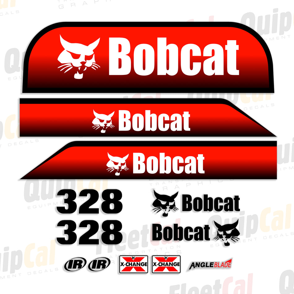 Bobcat 328D Excavator Decal Set