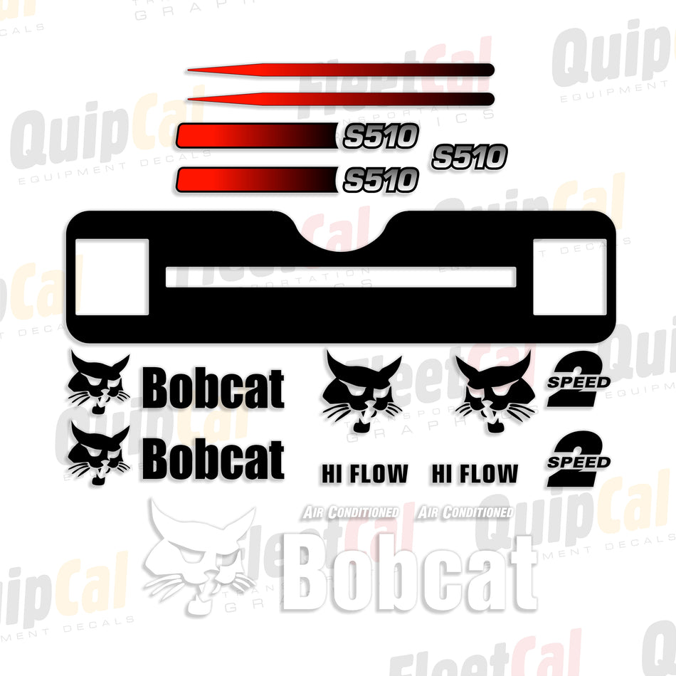 Bobcat S510 Skid Loader 2013 Thru 2016 Model Decal Set