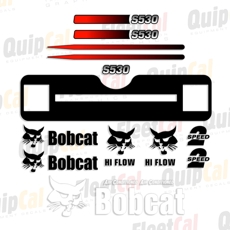 Bobcat S530 Skid Loader 2013 Thru 2016 Model Decal Set