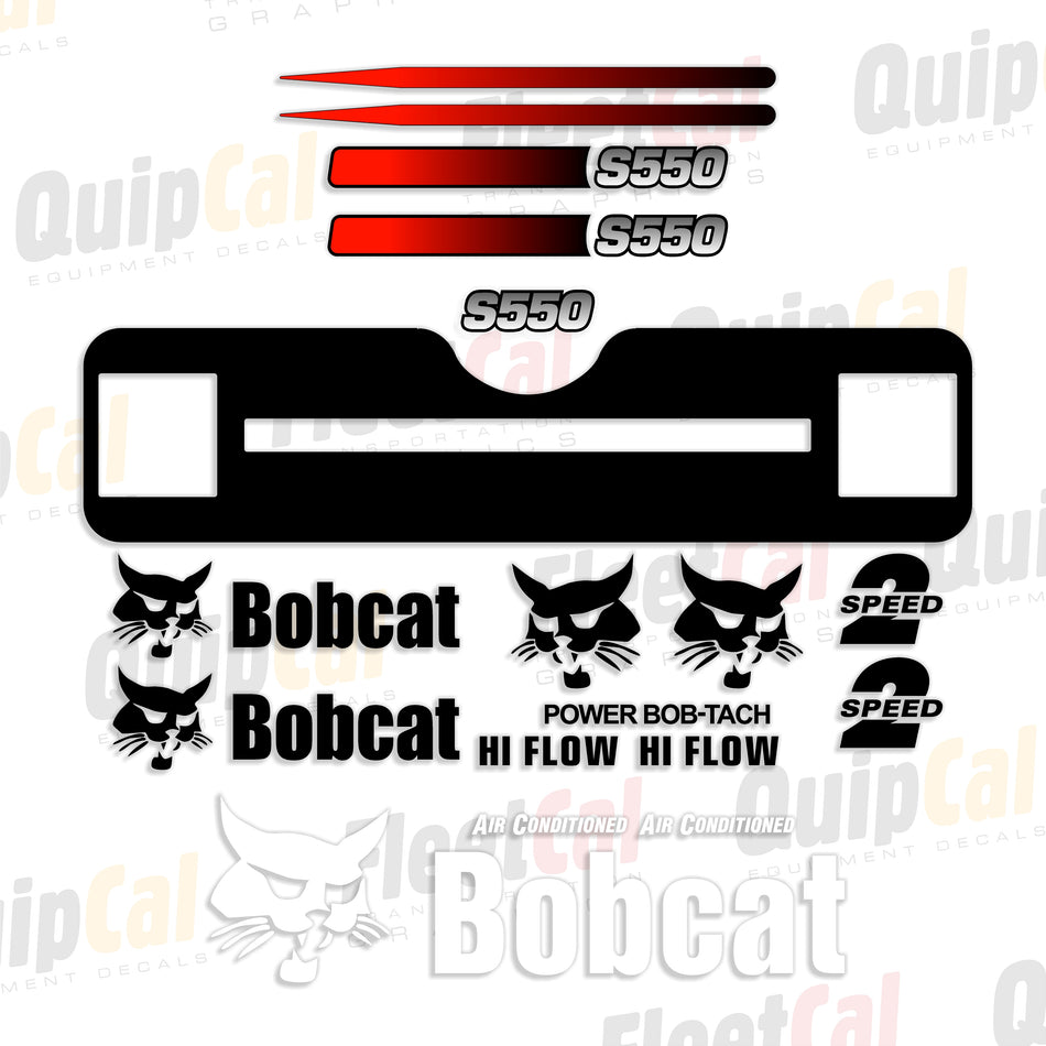 Bobcat S550 Skid Loader 2013 Thru 2016 Model Decal Set