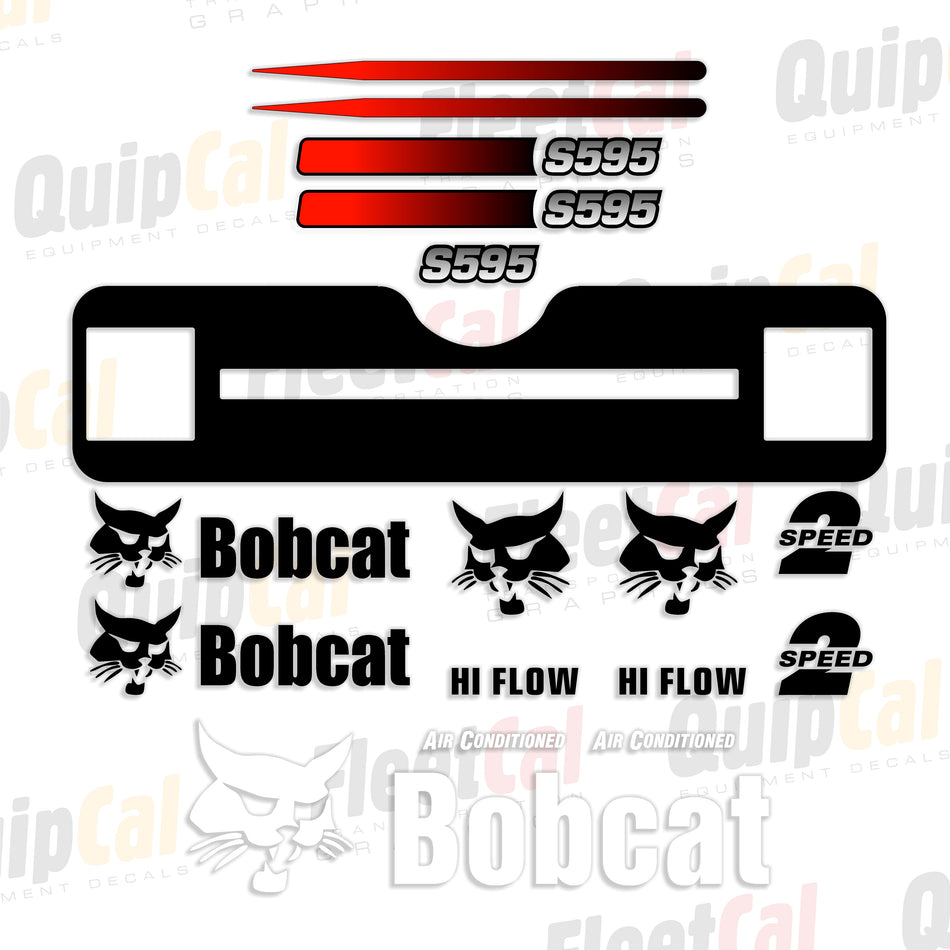 Bobcat S595 Skid Loader 2013 Thru 2016 Model Decal Set