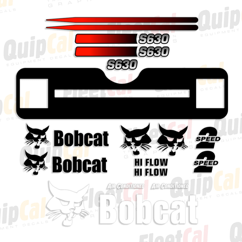 Bobcat S630 Skid Loader 2013 Thru 2016 Model Decal Set