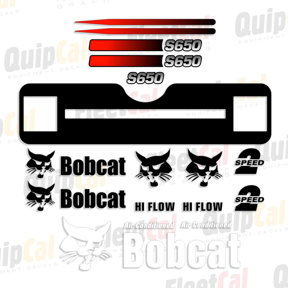 Bobcat S650 Skid Loader 2013 Thru 2016 Model Decal Set