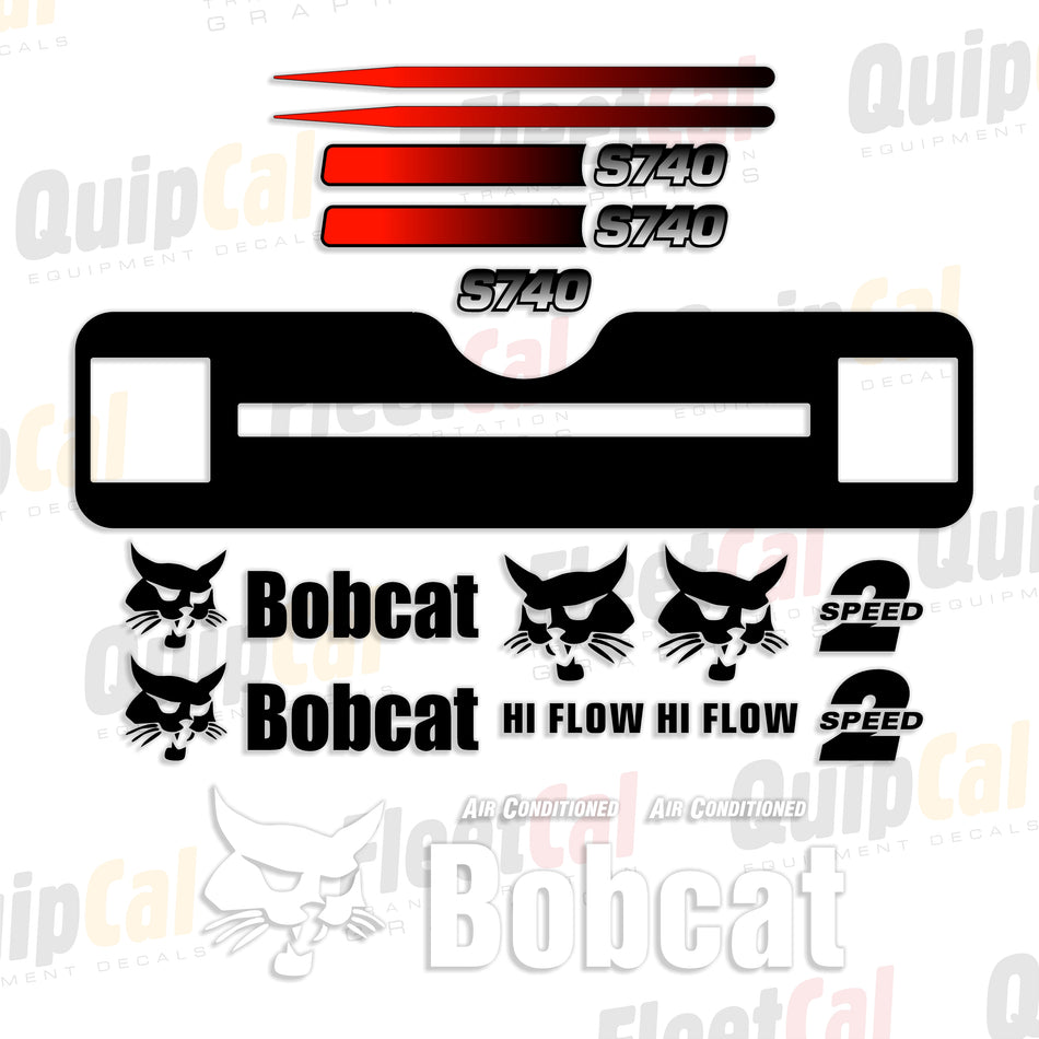 Bobcat S740 Skid Loader 2013 Thru 2016 Model Decal Set