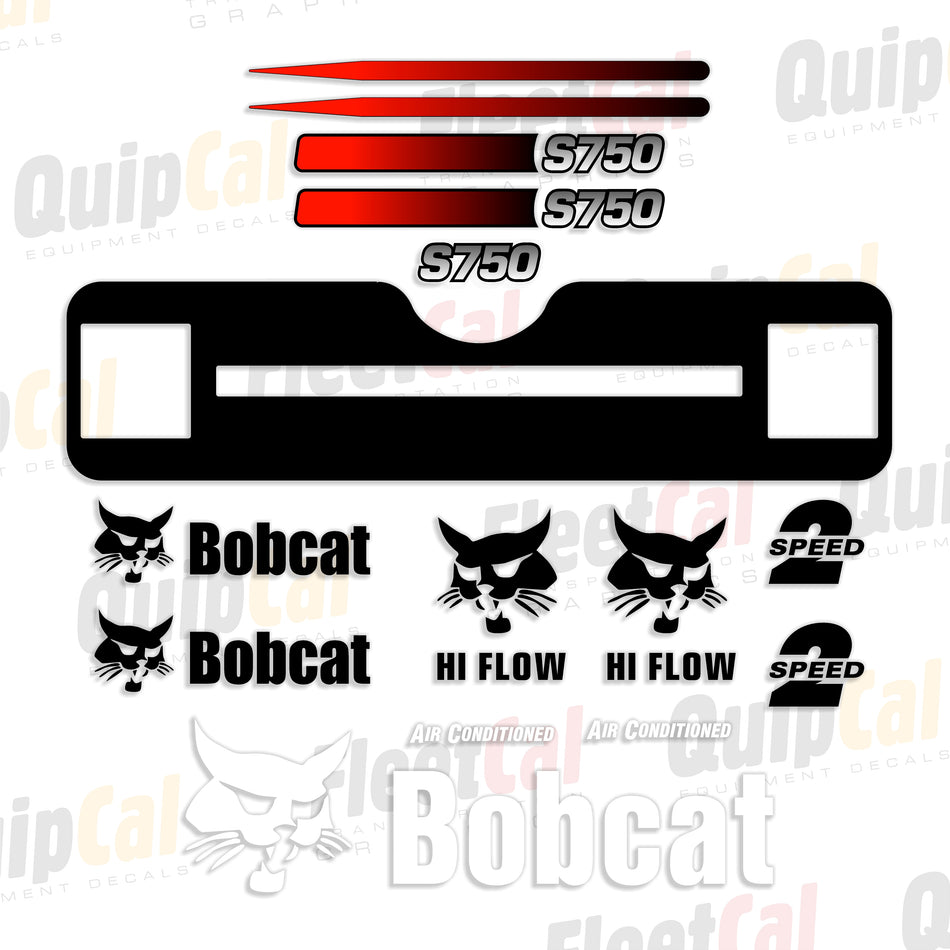 Bobcat S750 Skid Loader 2013 Thru 2016 Model Decal Set