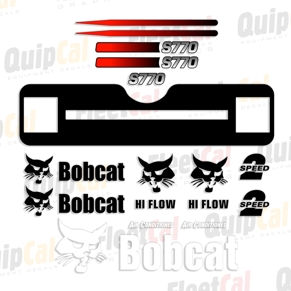 Bobcat S770 Skid Loader 2013 Thru 2016 Model Decal Set