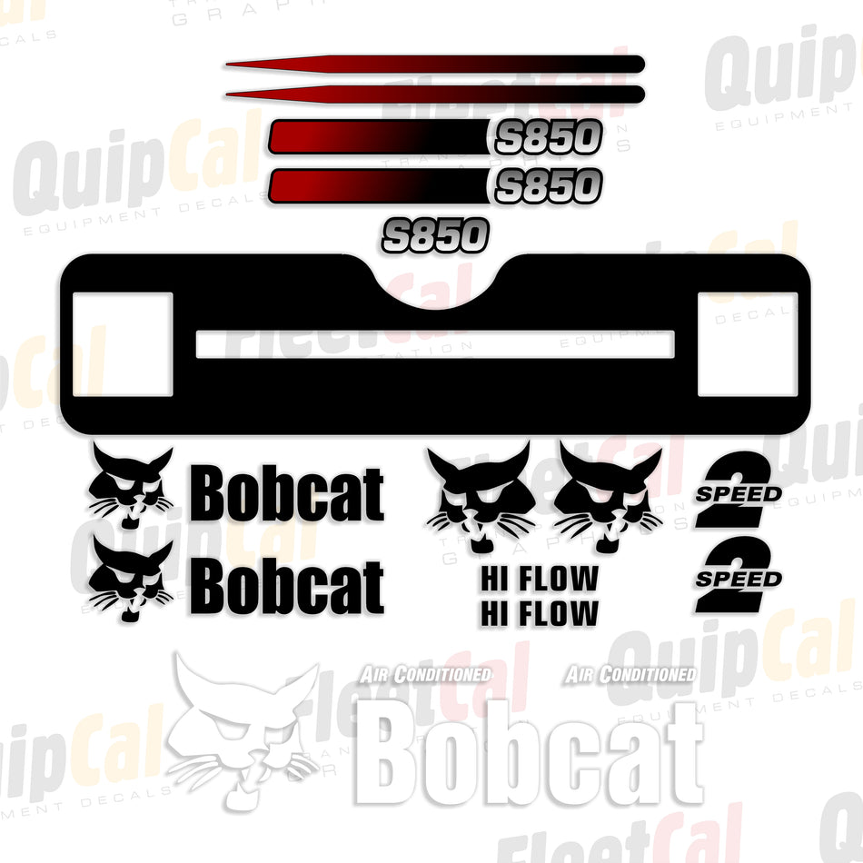 Bobcat S850 Skid Loader 2013 Thru 2016 Model Decal Set