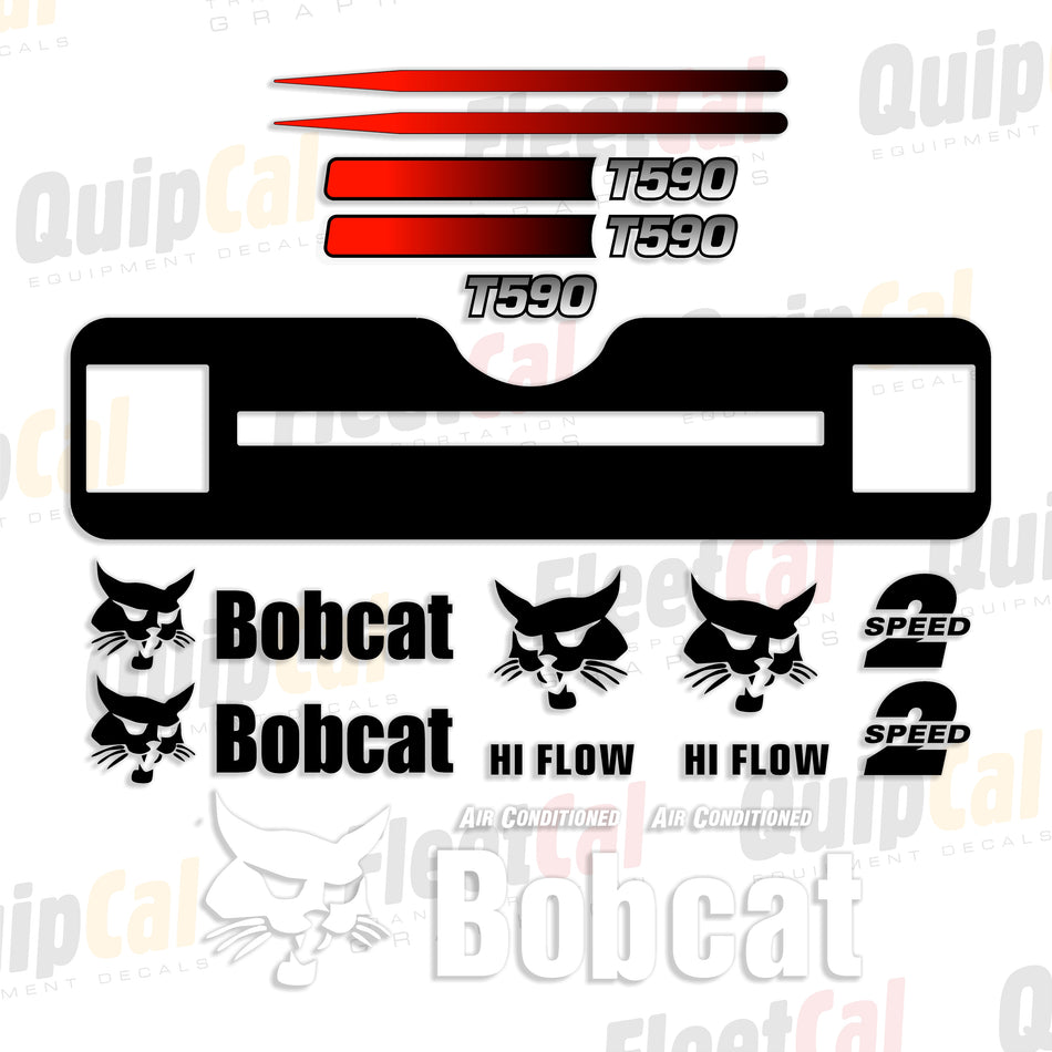 Bobcat T590 Compact Track Loader 2013 Thru 2016 Model Decal Set